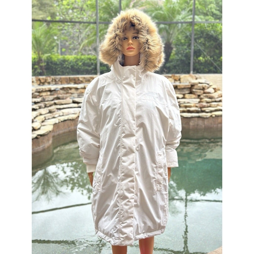 The North Face Women's Plus 3X Recycled Down Arctic Parka - White Jacket